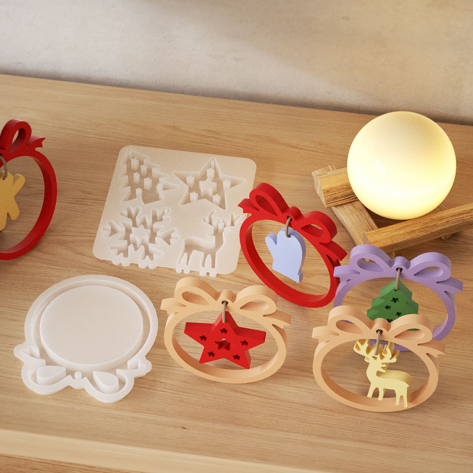 1/3 buah cetakan silikon resin - Candle Mold Silicone ulasan dan harga