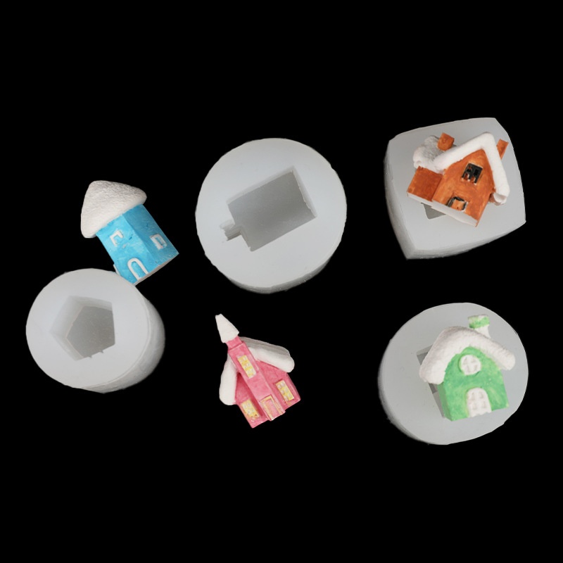 4 Gaya Cetakan Silikon Rumah 3 - Candle Mold Silicone ulasan dan harga