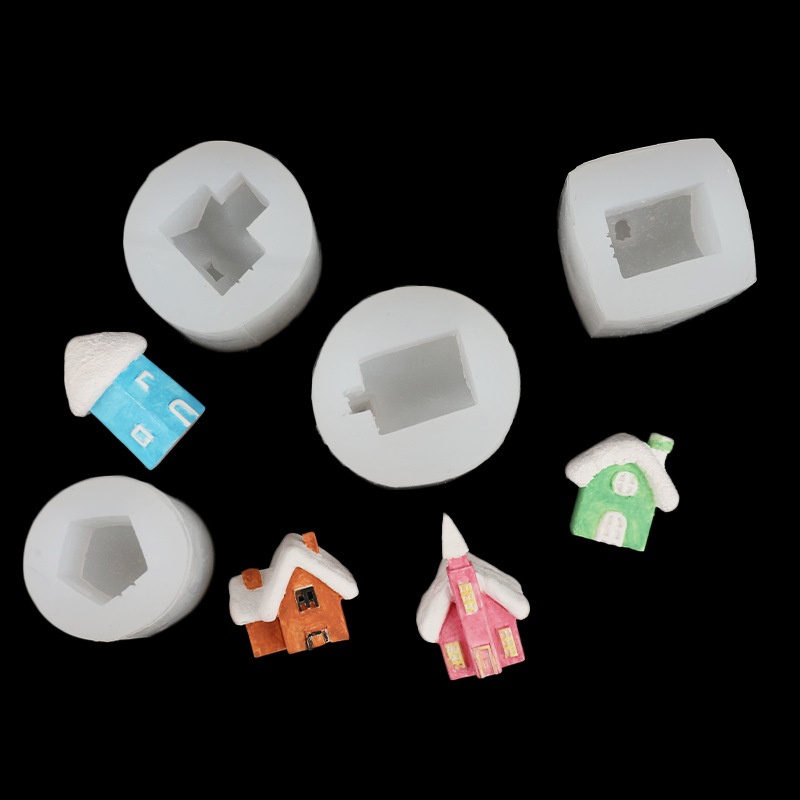 4 Gaya Cetakan Silikon Rumah 3 - Candle Mold Silicone ulasan dan harga