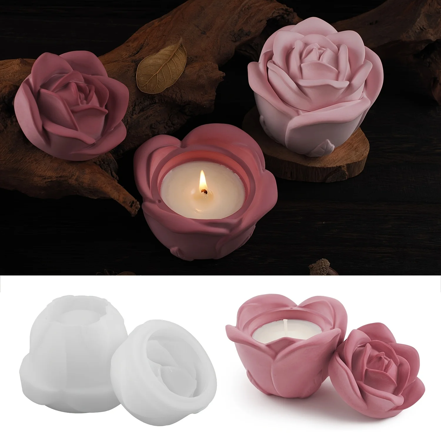 Cetakan Silikon Bentuk Mawar 2 - Candle Mold Silicone ulasan dan harga