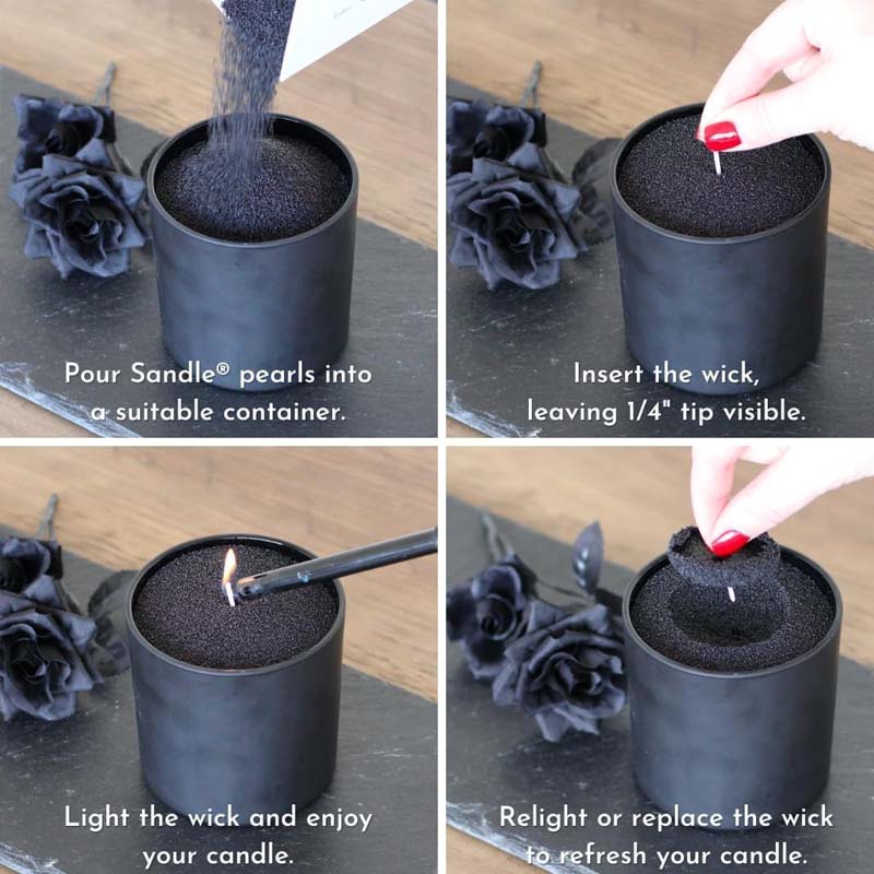 Pasir Lilin Hitam dengan Sumbu - Candle Making Reno ulasan dan harga